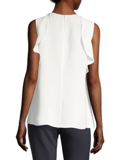 Shop Lafayette 148 Harley Silk Blouse In Cloud