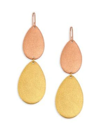 Shop Stephanie Kantis Dew Drop Two-tone Double-drop Earrings In Rose Gold