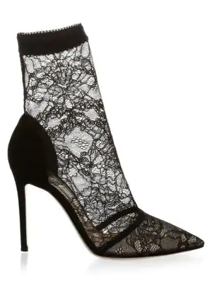 gianvito rossi stretch lace sock booties