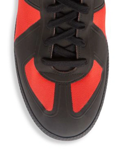 Shop Maison Margiela Neoprene Low-top Sneakers In Red