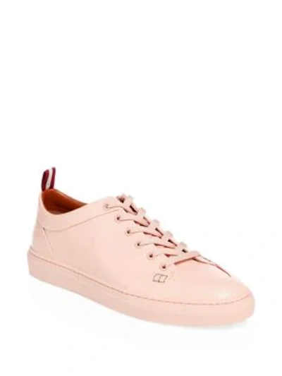 Shop Bally Helliot Leather Low-top Sneaker In Blush