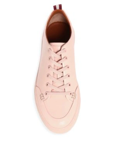 Shop Bally Helliot Leather Low-top Sneaker In Blush