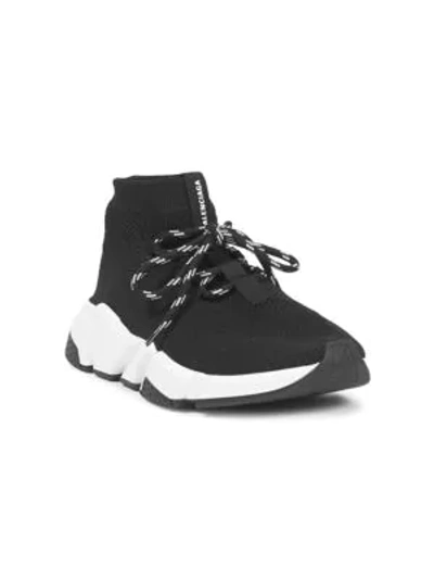 Shop Balenciaga Lace-up Speed Sock Sneakers In Black