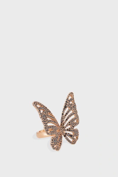 Limelite Fine Jewellery Butterfly Diamond Embellished Ring In R Gold