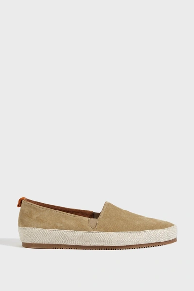 Mulo Suede Espadrilles In Beige