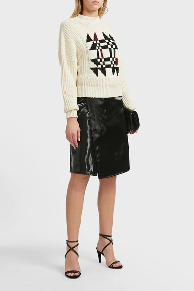 Shop Isabel Marant Lawrie Origami Cotton And Wool-blend Knit In No