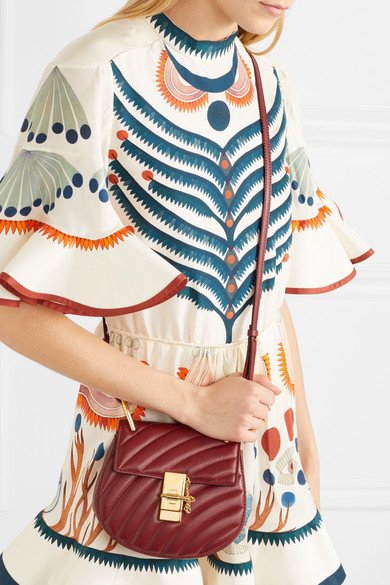 Chloe Drew Bijou Quilted Leather Shoulder Bag In Red Modesens