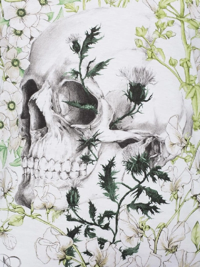 Shop Alexander Mcqueen White Garden Skull T-shirt