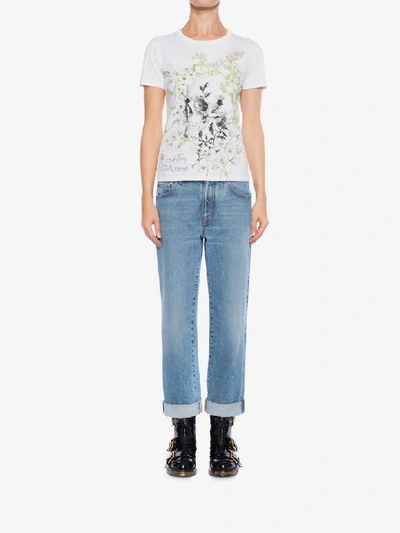 Shop Alexander Mcqueen Boyfriend Denim Trouser In Denim Blue