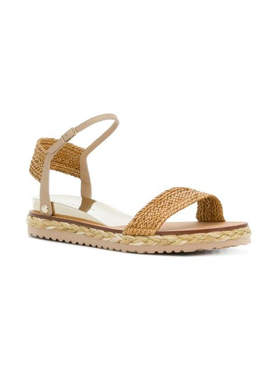 Shop Casadei Braided Detail Sandals