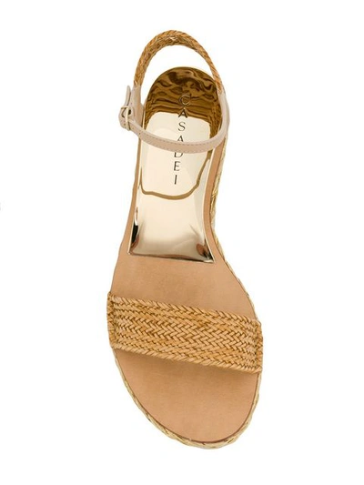 Shop Casadei Braided Detail Sandals