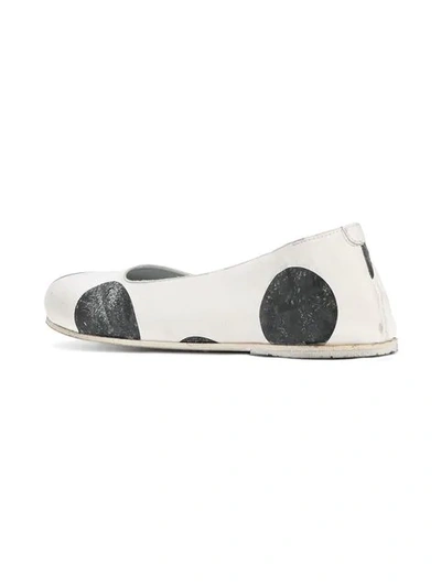 Shop Marsèll Designer Print Ballerinas In White