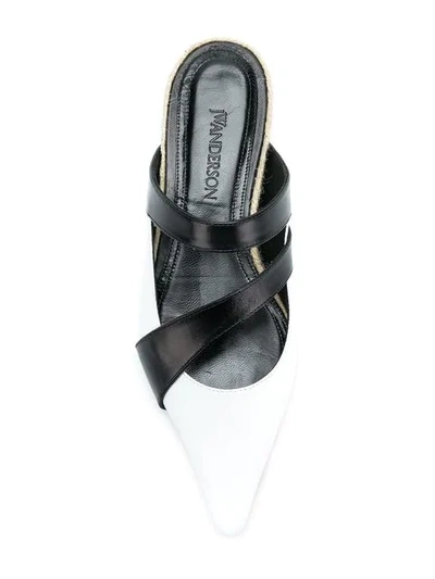 Shop Jw Anderson Double Strap Pointed Mules