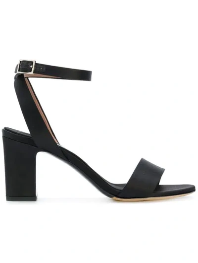 Tabitha Simmons Leticia Satin Sandals In Black | ModeSens