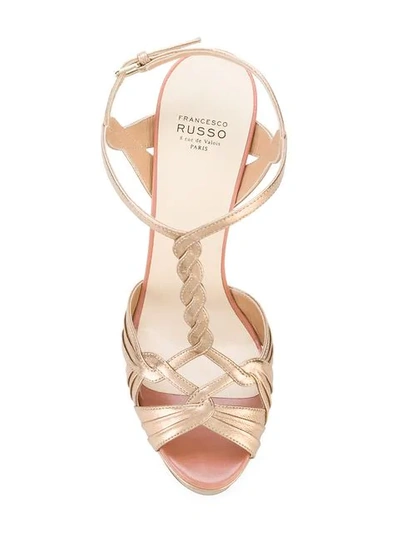 Shop Francesco Russo Platform Sandals In Pink