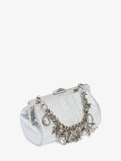 Shop Alexander Mcqueen Small Frame Bag In Silver