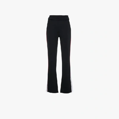 Shop Off-white Side Stripe High Waisted Track Pants In Black