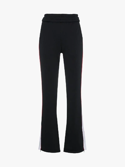 Shop Off-white Side Stripe High Waisted Track Pants In Black