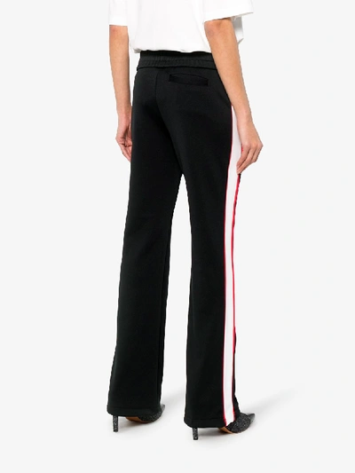 Shop Off-white Side Stripe High Waisted Track Pants In Black