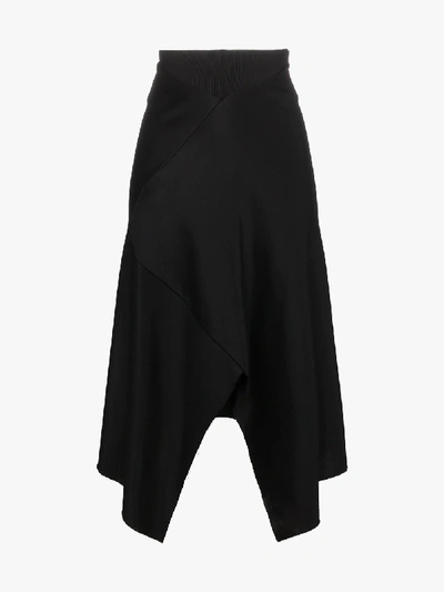Shop Vetements Asymmetric Midi Skirt In Black