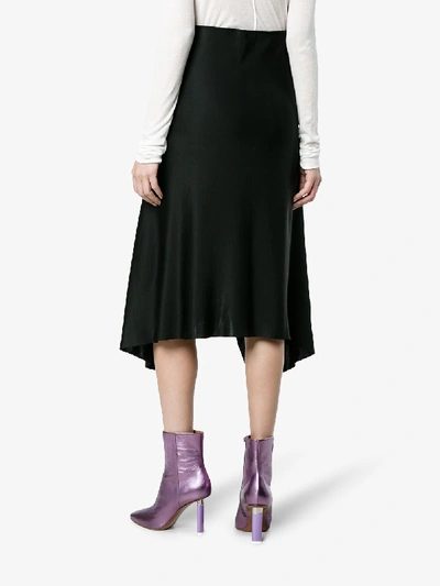 Shop Vetements Asymmetric Midi Skirt In Black