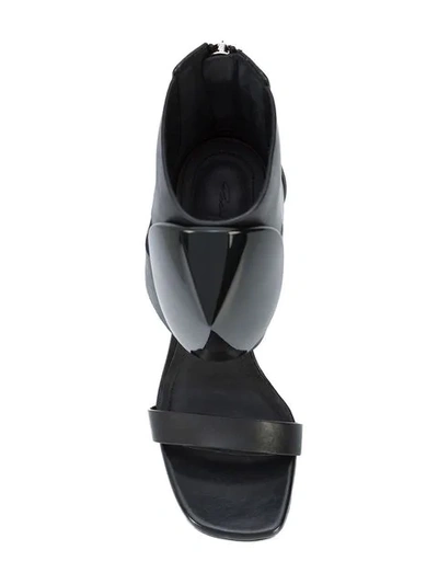 Shop Rick Owens Cantilevered Sandals In Black