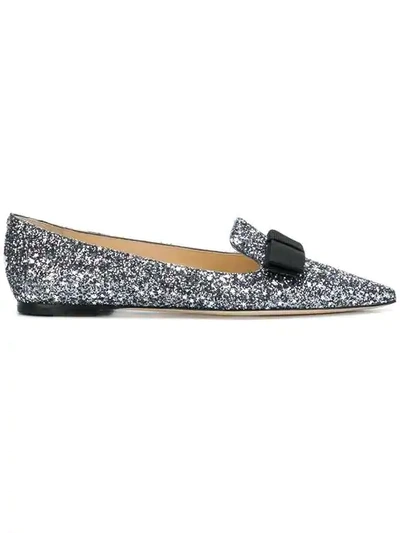 Shop Jimmy Choo Gala Slippers In Metallic