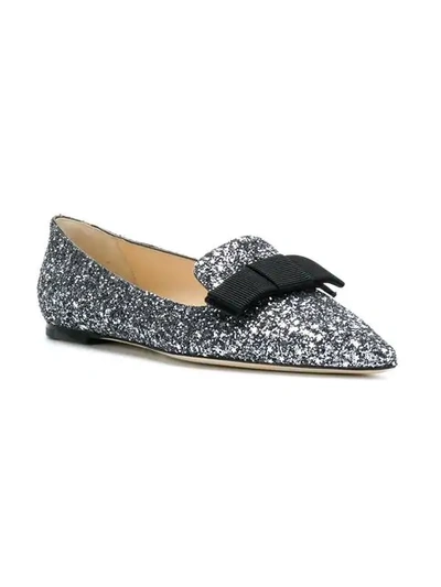 Shop Jimmy Choo Gala Slippers In Metallic