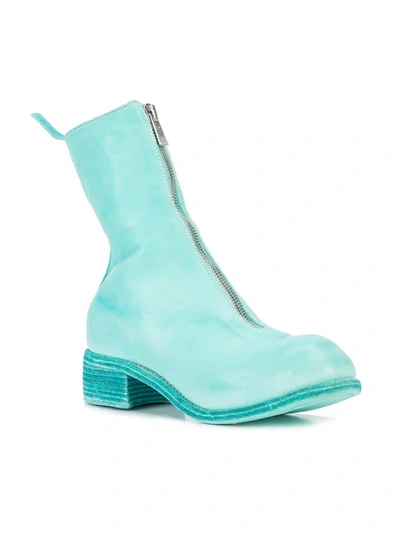 Guidi Rear-zipped Fitted Boots In Blue