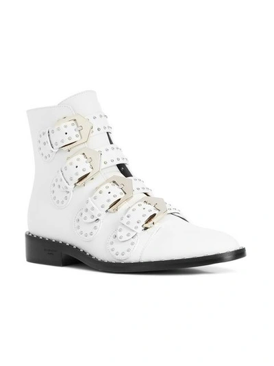 Shop Givenchy Elegant Studs Ankle Boots In White