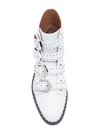 Shop Givenchy Elegant Studs Ankle Boots In White