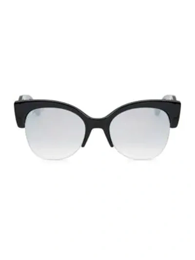 Shop Jimmy Choo 56mm Priya Clubmaster Sunglasses In Black Glitter