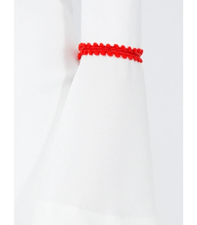 Shop Galvan White Maxi Bell Sleeve Dress
