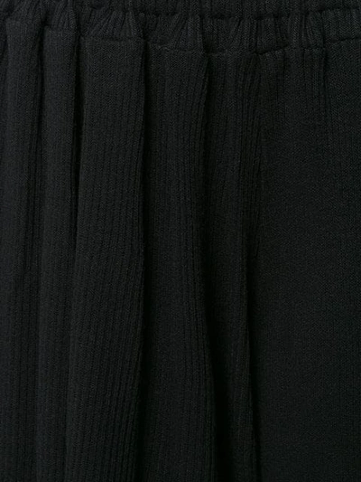 Shop Nocturne 22 Nocturne #22 Cropped Asymmetric Trousers - Black