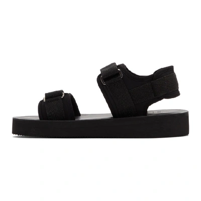 Shop Ami Alexandre Mattiussi Black Neoprene Sandals In 001 Black