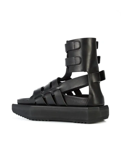 Shop Rick Owens Granola Platform Sandals In Black
