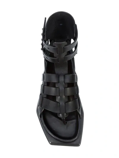 Shop Rick Owens Granola Platform Sandals In Black