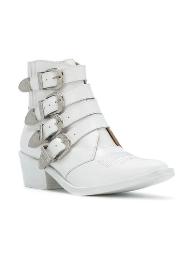Shop Toga Pulla Multi-strap Ankle Boots - White