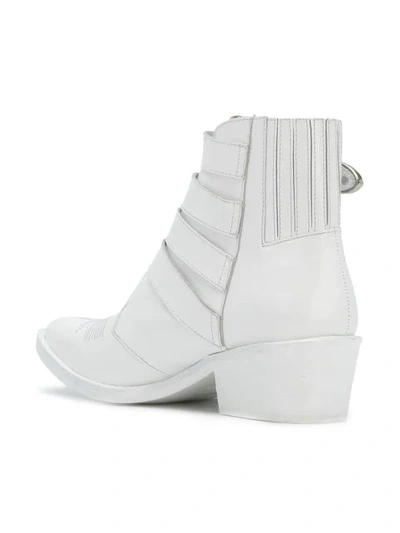 Shop Toga Pulla Multi-strap Ankle Boots - White