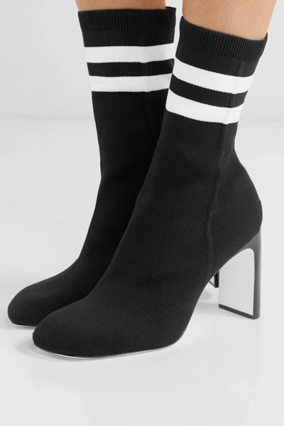 Shop Rag & Bone Ellis Stretch-knit Sock Boots In Black