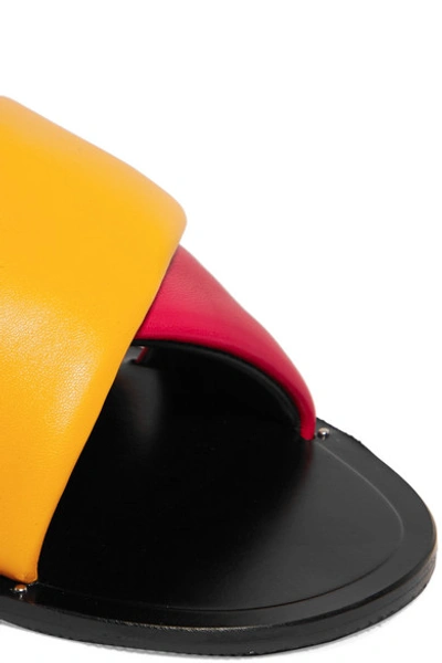 Shop Rag & Bone Keaton Color-block Leather Slides In Red