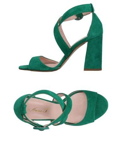 Shop Anna F Sandals In Green