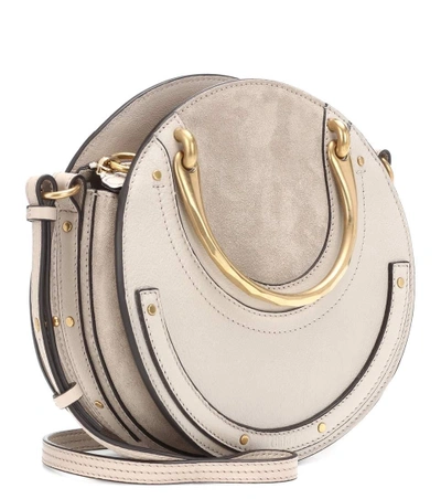 Shop Chloé Pixie Leather And Suede Shoulder Bag In No