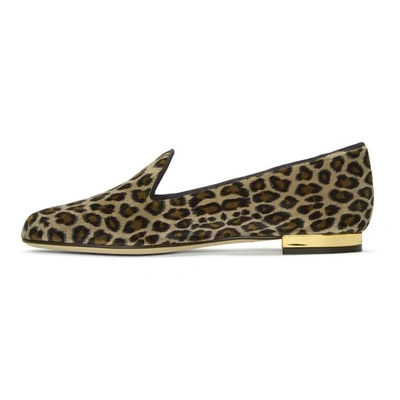 Shop Charlotte Olympia Multicolor Leopard Velvet Nocturnal Loafers In 280 Leopard