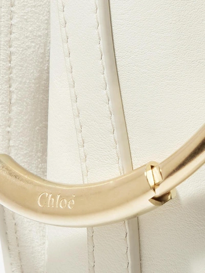 Shop Chloé Roy Medium Leather And Suede Shoulder Bag