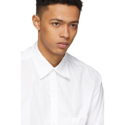 Shop Yohji Yamamoto White Open Chain Shirt