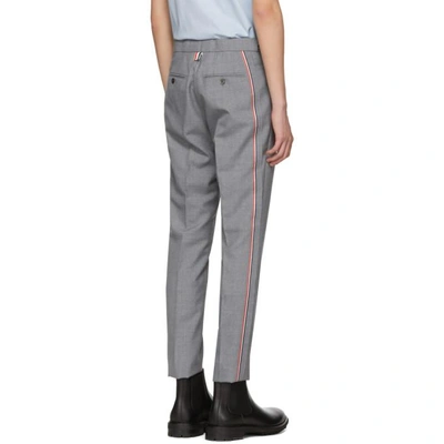 Shop Thom Browne Grey Low-rise Skinny Trousers In 035 Md Grey