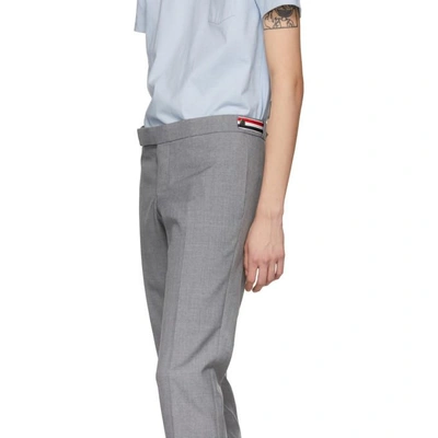 Shop Thom Browne Grey Low-rise Skinny Trousers In 035 Md Grey