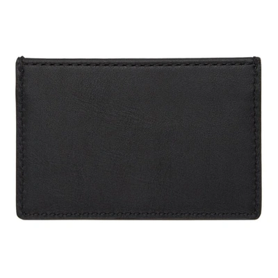 Shop Ami Alexandre Mattiussi Black Leather Card Holder