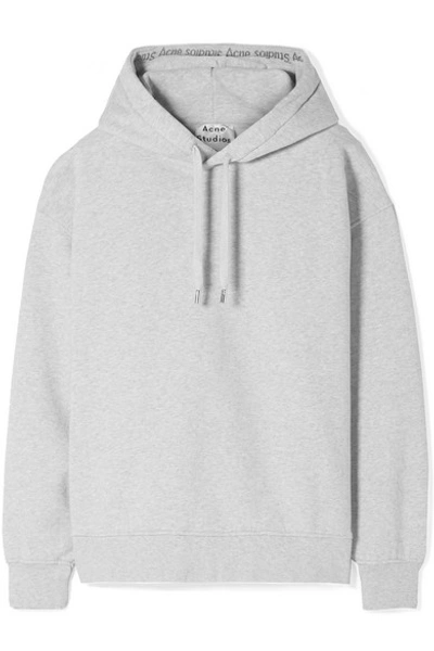 Acne Studios Yala As Hooded Logo Rib Sweatshirt In Grey In Light Gray |  ModeSens